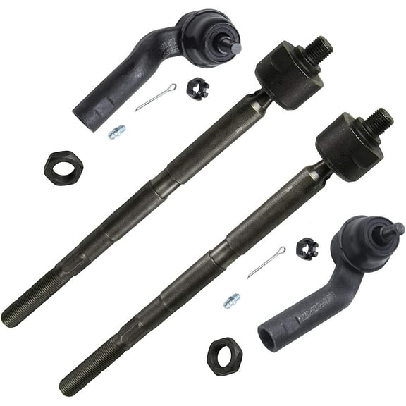 Detroit Axle - Front Inner and Outer Tie Rods Replacement for 2013-2017 Ford C-Max Escape Focus Transit Connect - 4pc Set
