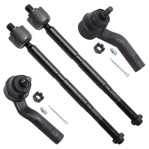 Detroit Axle - Front Inner and Outer Tie Rods Replacement for 2013-2017 Ford C-Max Escape Focus Transit Connect - 4pc Set