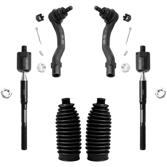 Detroit Axle - Front Inner and Outer Tie Rods w/Boots Replacement for 2002 2003 Toyota Camry Lexus ES300