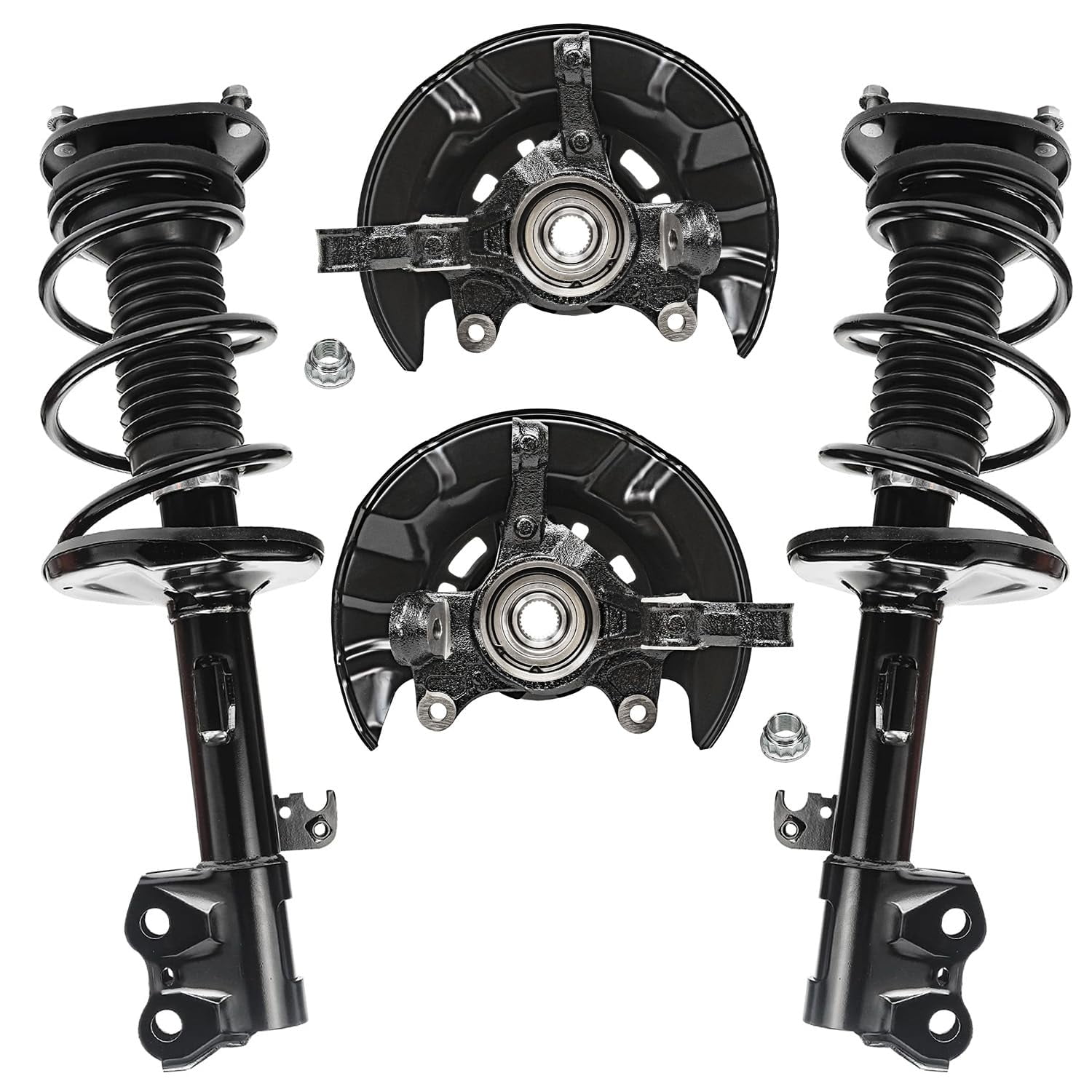 Detroit Axle Front Knuckles Struts Kit for 20092013 Toyota Corolla