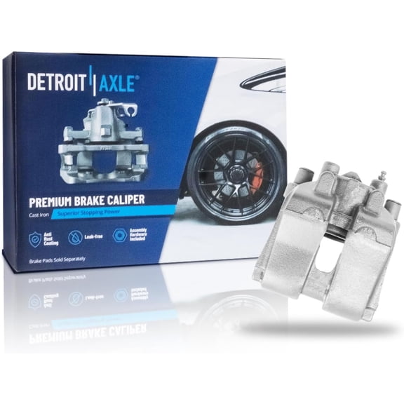 Detroit Axle - Front Left Brake Caliper for 2009 2010 Ford Escape Mercury Mariner [Steel Piston, Casting No. 6661], Driver Side Disc Brake Caliper Assembly Replacement