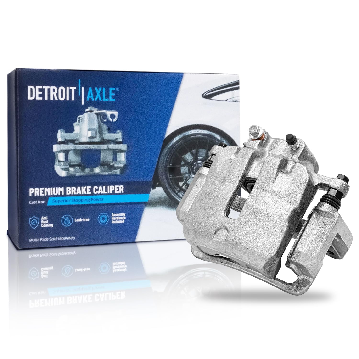 Detroit Axle - Front Left Brake Caliper for Chevy Impala Equinox Malibu Buick LaCrosse Regal Allure Cascada GMC Terrain Cadillac ELR Driver Side Brake Caliper w/Bracket Replacement