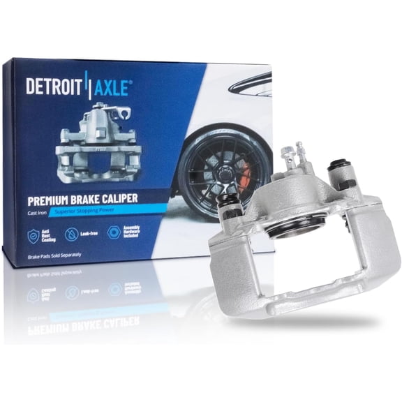 Detroit Axle - Front Left Brake Caliper for Ford Escort Mercury Tracer Mazda Protege 323 MX-3, Driver Side Disc Brake Caliper with Bracket 1992 1993 1994 1995 Replacement