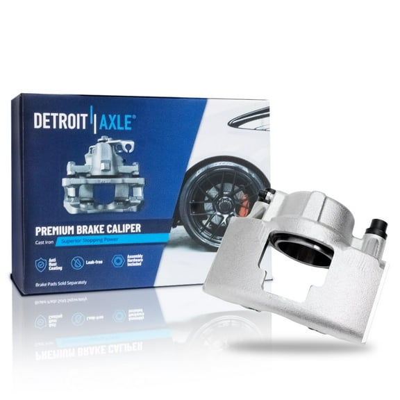 Detroit Axle - Front Left Brake Caliper for GMC Chevrolet K1500 K2500 C2500 K3500 C1500 Suburban Savana Express Tahoe Yukon Ram 2500 3500 Driver Side Disc Brake Caliper Replacement