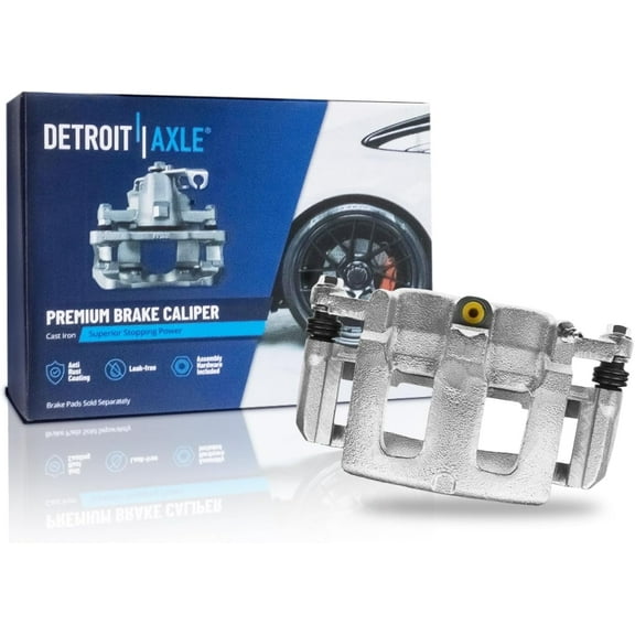 Detroit Axle - Front Left Brake Caliper for Ford Explorer Taurus Flex Lincoln MKS MKT, Driver Side Brake Caliper with Bracket Assembly Replacement