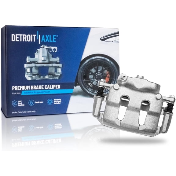 Detroit Axle - Front Left Brake Caliper for Nissan Pathfinder Pickup D21 Van [Dual Piston], Driver Side Disc Brake Caliper with Bracket Replacement