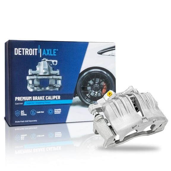 Detroit Axle - Front Left Brake Caliper w/ Bracket Replacement for Trailblazer Rainier SSR Ascender Bravada Envoy 9-7X Fits select: 2004-2005 CHEVROLET TRAILBLAZER LS/LT, 2002-2005 GMC ENVOY