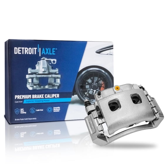 Detroit Axle - Front Left Brake Caliper with Bracket Replacement for 2002 2003 2004 2005 Dodge Ram 1500