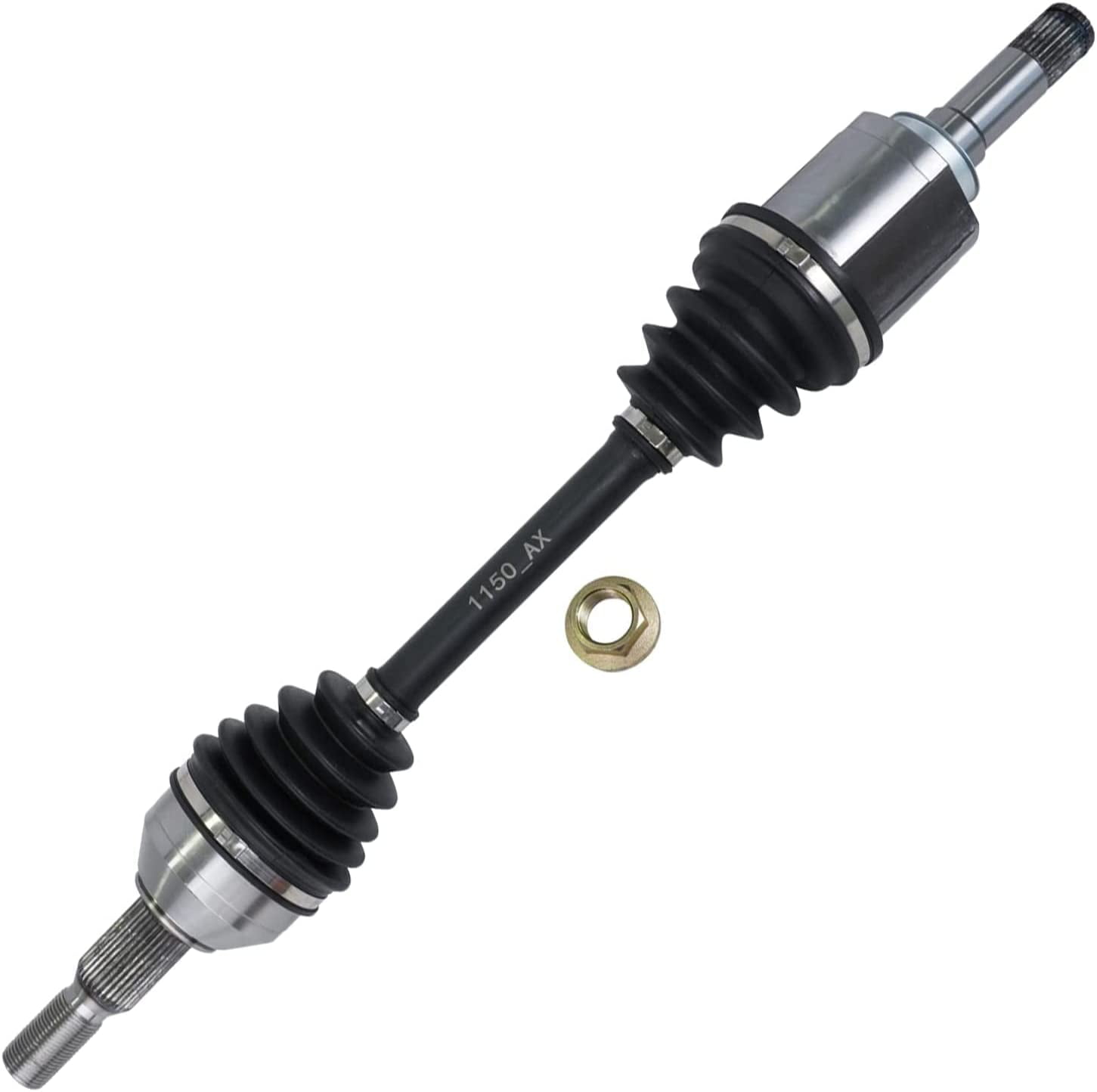 Detroit Axle - Front Left CV Axle for GMC Acadia Limited Chevy Traverse Saturn Outlook Buick Enclave, Driver Side U-Joint CV Axle Assembly Replacement