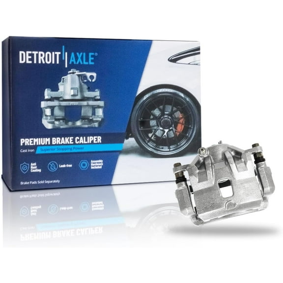 Detroit Axle - Front Left Disc Brake Caliper w/Bracket Replacement for 2011-2012 Hyundai Elantra Sedan