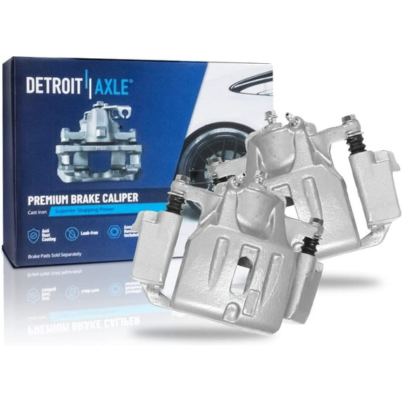 Detroit Axle - 2pc Front Brake Calipers w/Brackets for 2001-2007 Toyota Highlander Driver Passenger Side