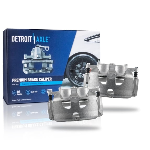 Detroit Axle - Front Left Right Brake Calipers with Bracket Replacement for 2012 2013 2015 2016 2017 Ford F-150 Lobo