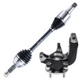 thumbnail image 1 of Detroit Axle - Front Left Steering Knuckle & Wheel Hub Bearing + CV Axle Kit Replacement for 2006-2011 Ford Focus w/Auto Trans. - 2pc Set, 1 of 9