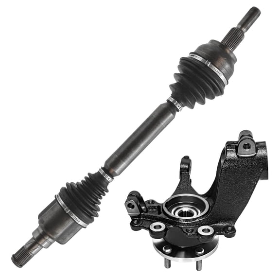 Detroit Axle - Front Left Steering Knuckle with Wheel Hub Bearing CV Axle Replacement for 2012-2018 Ford Focus 2.0L w/Automatic Dual Clutch Transmission