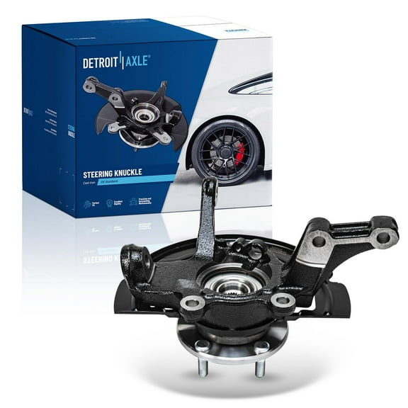 Detroit Axle - Front Left Steering Knuckle & Wheel Hub Bearing Replacement for 2002 2003 2004 2005 2006 Nissan Altima 2.5L