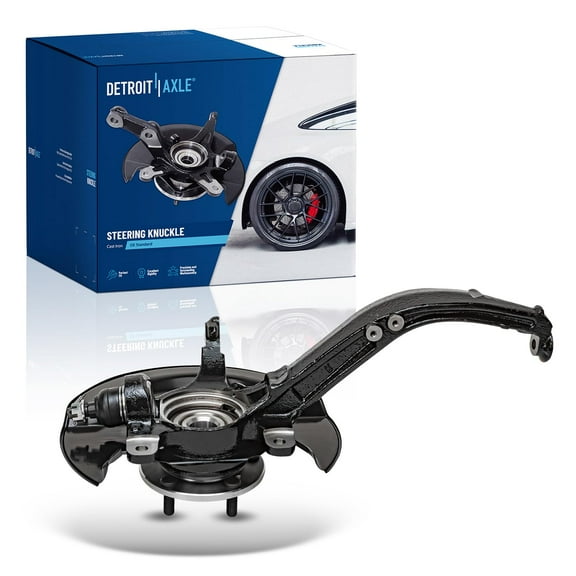 Detroit Axle - Front Left Steering Knuckle & Wheel Hub Bearing Replacement for 2003-2007 Honda Accord 2.4L w/ Manual Trans.