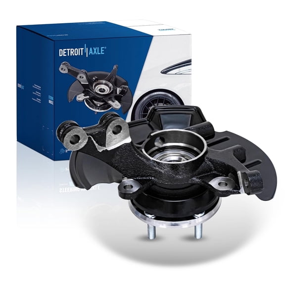 Detroit Axle - Front Left Steering Knuckle for 2007-2012 Hyundai Elantra, Driver Side Steering Knuckle with Wheel Bearing Hub Assembly 2008 2009 2010 2011