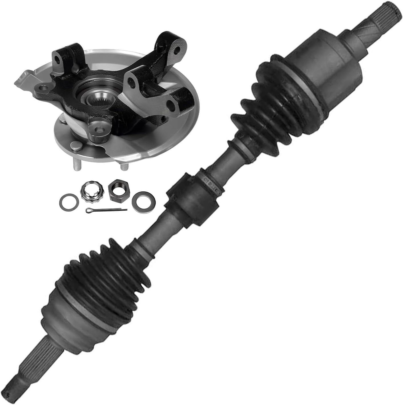 Detroit Axle Front Left Steering Knuckles & Wheel Hub Bearing + CV