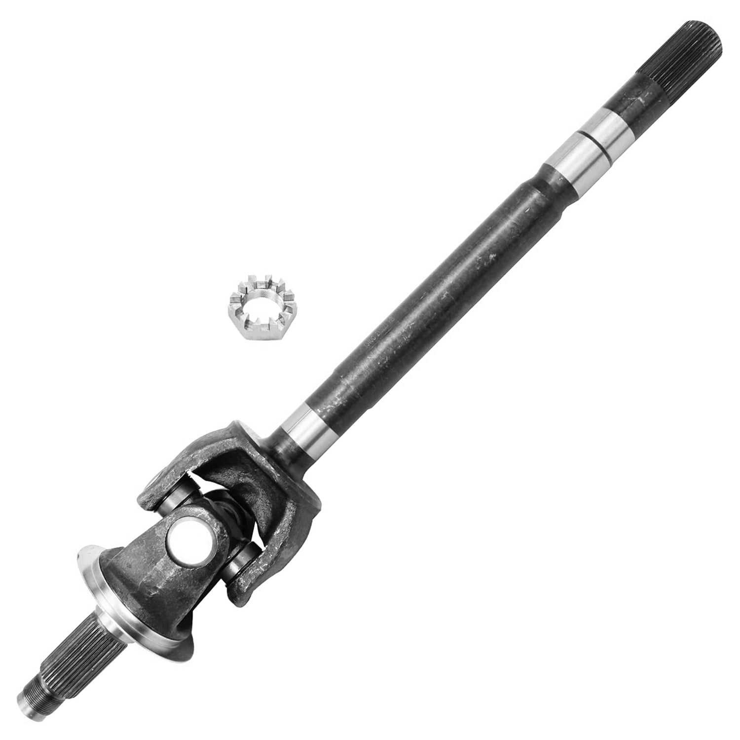 Detroit Axle - Front Left U-Joint Axle for 03-08 Dodge Ram 2500 3500, Driver Side Axle w/U-Joint 2003 2004 2005 2006 2007 2008 Replacement