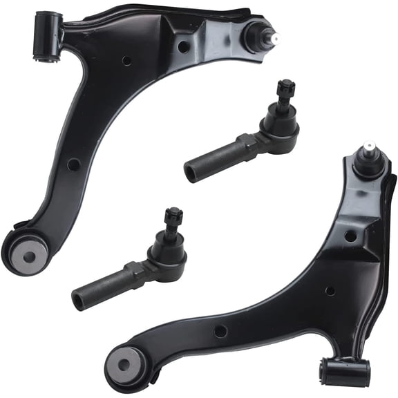 Detroit Axle - Front Left or Right Side Lower Control Arms + Outer Tie Rod Ends Replacement for Dodge Plymouth Neon - 4pc Set