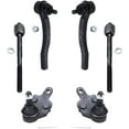 thumbnail image 1 of Detroit Axle - Front Lower Ball Joints + Inner & Outer Tie Rod Links Replacement for 2004-2010 Toyota Sienna - 6pc Set, 1 of 6