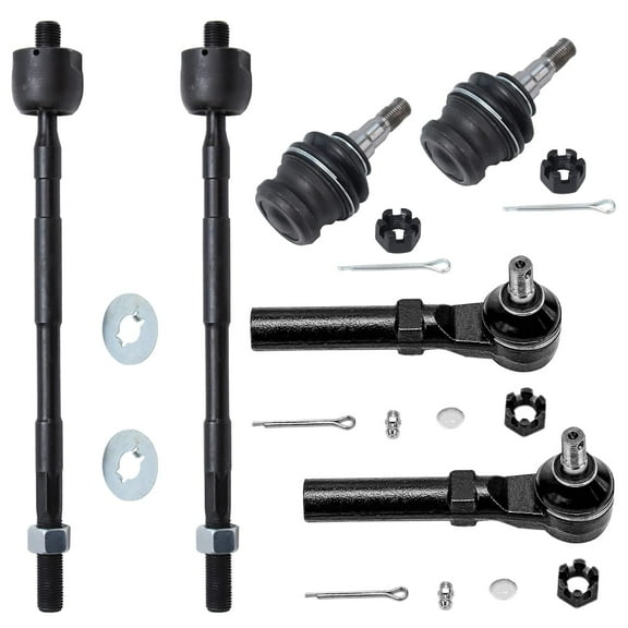 Detroit Axle - Front Lower Ball Joints + Inner & Outer Tie Rods Replacement for 1998-2001 Subaru Impreza - 6pc Set