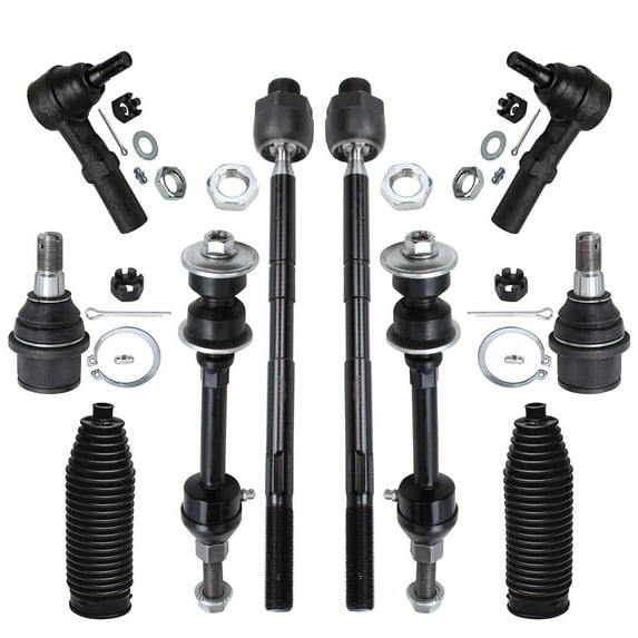 Detroit Axle - Front Lower Ball Joints Sway Bar Links Inner & Outer Tie Rods Boots Replacement for 2003-2010 Dodge Ram 2500 3500 2WD 8-Lug Wheel Models - 10pc Set