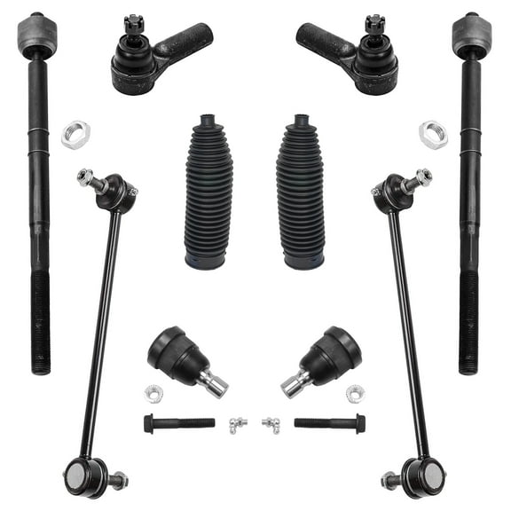 Detroit Axle - Front Lower Ball Joints Sway Bars Inner Outer Tie Rods w/Boots Replacement for 2008 2009 Ford Escape Mazda Tribute Mercury Mariner - No Hybrid Models
