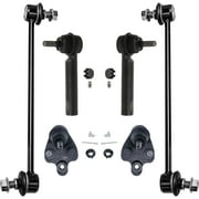 Detroit Axle - Front Lower Ball Joints Sway Bars Outer Tie Rods Replacement for Toyota Corolla Matrix Pontiac Vibe - 6pc Set