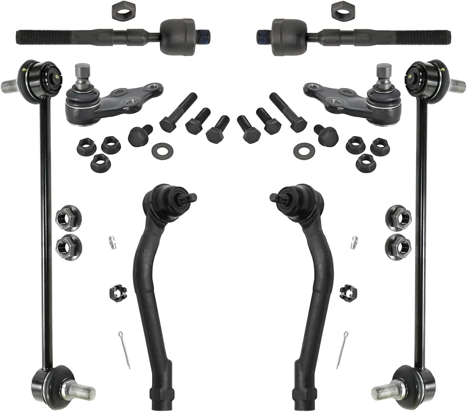 Detroit Axle Front Lower Ball Joints Sway Bars Tie Rods Suspension