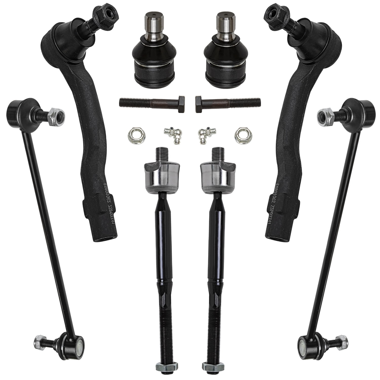 Detroit Axle - Front Lower Ball Joints Sway Bars Tie Rods Suspension Kit Replacement for 2014-2016 2017 2018 Mazda 3 Sport - 8pc Set