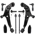 thumbnail image 1 of Detroit Axle - Front Lower Control Arm Replacement for 1995-1999 Nissan Infiniti I30, w/Ball Joint, Tie Rod End, Sway Bar - 10pc Suspension Kit, 1 of 9