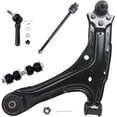 thumbnail image 1 of Detroit Axle - 4pc Front End Control Arm Kit for Chevrolet Classic Malibu Pontiac Grand AM Oldsmobile Cutlass Alero, Lower Control Arm and Ball Joint Tie Rod Ends Stabilizer Sway Bar Link, 1 of 6