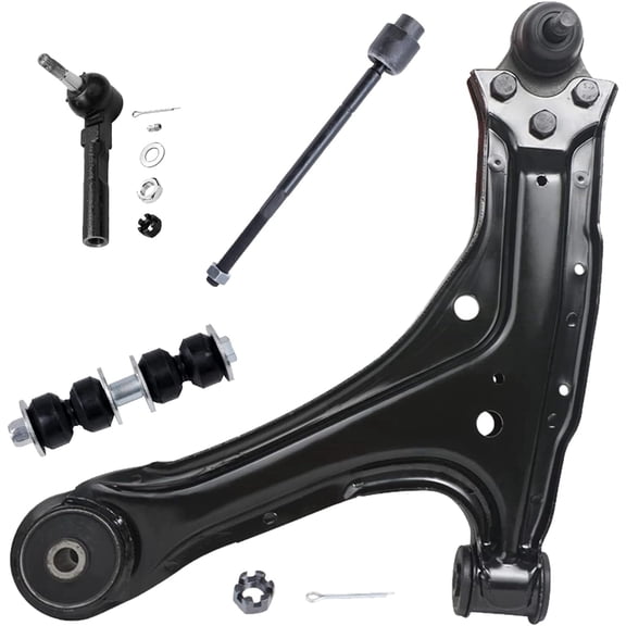 Detroit Axle - 4pc Front End Control Arm Kit for Chevrolet Classic Malibu Pontiac Grand AM Oldsmobile Cutlass Alero, Lower Control Arm and Ball Joint Tie Rod Ends Stabilizer Sway Bar Link