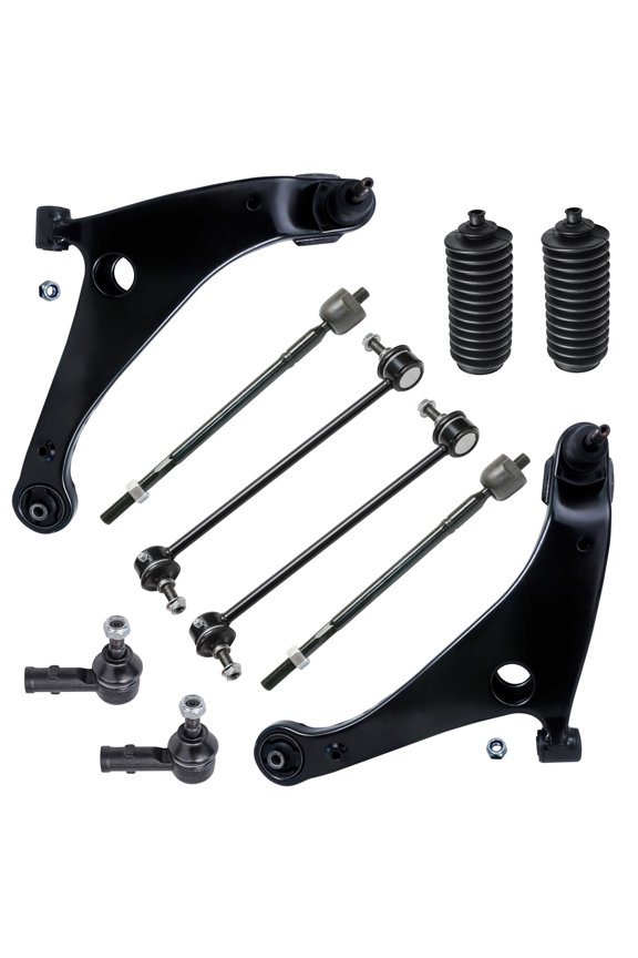 - Front 10pc Control Arms Kit for 2006-2012 Mitsubishi Eclipse, 04-12 Galant, 2 Lower Control Arms w/Ball Joints 2 Sway Bars 4 Tie Rods 2 Boots 2007 2008 2009 2010 2011 Replacement