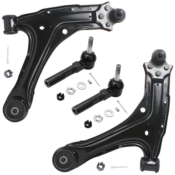 Detroit Axle - Front Lower Control Arm w/ Ball Joints + Outer Tie Rods Replacement for Replacement for 2004-2005 Chevy Classic Malibu Olds. Alero Cutlass Grand Am - 4pc Set