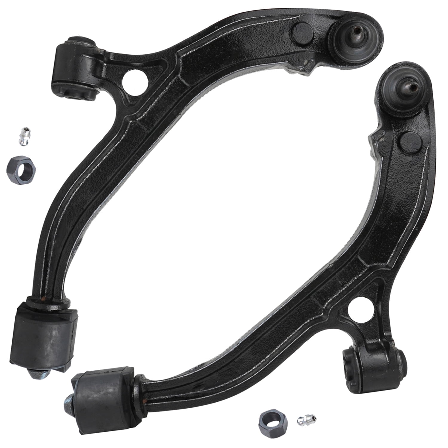 Detroit Axle - Front 2pc Set Lower Control Arms & Ball Joints Assembly for 2001-2007 Dodge Grand Caravan Chrysler Town & Country 2001-2003 Voyager 2002