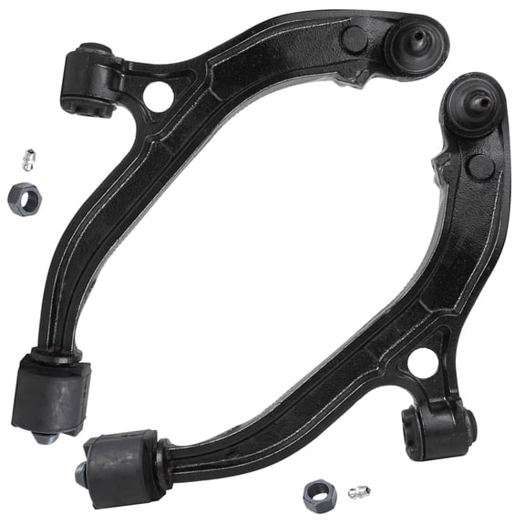 Detroit Axle - Front 2pc Set Lower Control Arms & Ball Joints Assembly for 2001-2007 Dodge Grand Caravan Chrysler Town & Country 2001-2003 Voyager 2002
