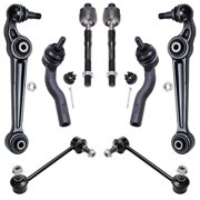 Detroit Axle - Front Lower Control Arms for 2003-2008 Mazda 6 2004 2005 2006 2007, 2 Lower Control Arms w/Ball Joints, 4 Inner & Outer Tie Rods, 2 Sway Bars Replacement