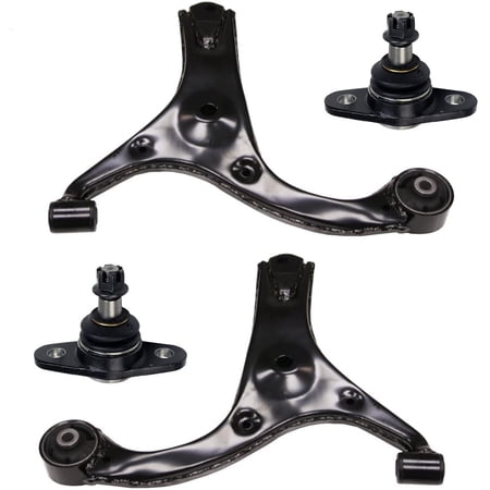Detroit Axle - Front Lower Control Arms for 2006-2011 Hyundai Accent Kia Rio Rio5, 2 Lower Control Arms, 2 Lower Ball Joints 2007 2008 2009 2010 Replacement