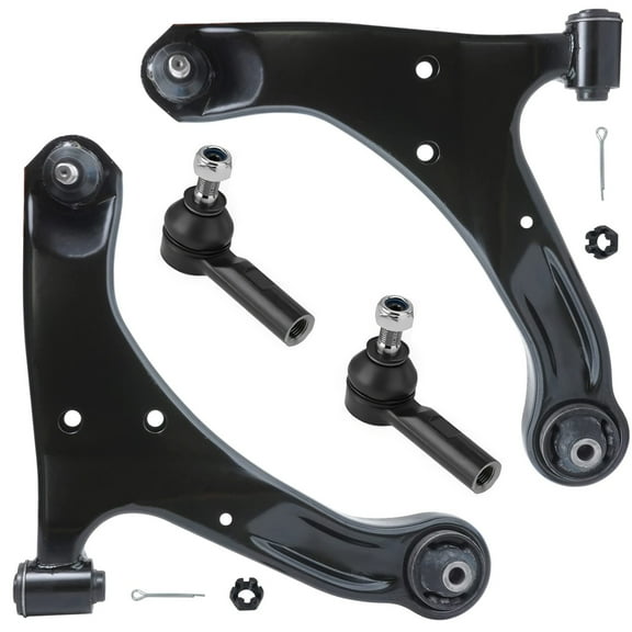 Detroit Axle - Front Lower Control Arms for 2006-2013 Suzuki Grand Vitara 2007 2008 2009 2010 2011 2012, 2 Lower Control Arms with Ball Joints, 2 Outer Tie Rods Replacement