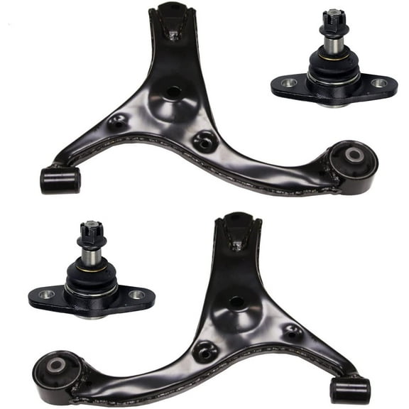 Detroit Axle - Front Lower Control Arms Assembly for 2006-2011 Hyundai Accent Kia Rio Rio5 2007 2008 2009 2010, 2 Lower Control Arms, 2 Lower Ball Joints Replacement