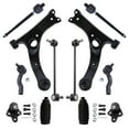 thumbnail image 1 of Detroit Axle - Front Lower Control Arms Ball Joint Stabilizer Sway Bar Links Tie Rods Replacement for 2001 - 2003 Toyota Rav4 - 12pc Set, 1 of 8