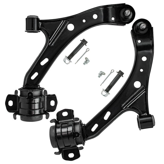 Detroit Axle - Front Lower Control Arms and Ball Joints for 2005-2010 Ford Mustang 2005 2006 2007 2008 2009 2010, 2pc Set Lower Control Arms & Ball Joints Pair Assembly Replacement