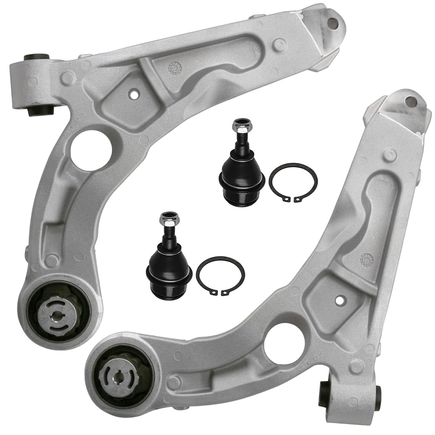 Detroit Axle - Front Lower Control Arms Ball Joints Replacement for 2014 2015 2016 2017 2018 Jeep Cherokee - 4pc Set