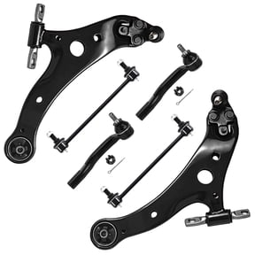 Detroit Axle - Front Lower Control Arms Ball Joints Sway Bar End Links Outer Tie Rods Replacement for Toyota Camry Avalon - 6pc Set