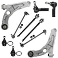 thumbnail image 1 of Detroit Axle - Front Lower Control Arms Ball Joints Sway Bar Links Inner Outer Tie Rods Replacement for 2014-2018 Jeep Cherokee FWD - 10pc Set, 1 of 8