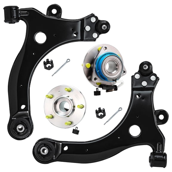 Detroit Axle - Front Control Arms Wheel Bearing Hubs for Chevrolet Impala Venture Buick LaCrosse Regal Century Pontiac Grand Prix Montana 2 Lower Control Arms w/ Ball Joints 2 Wheel Hub and Bearings