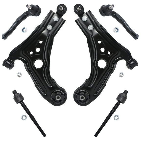 Detroit Axle - Front Lower Control Arms Inner Outer Tie Rods for 2004-2011 Chevy AVEO - [2006-2011 Chevy AVEO5] - 2009-2010 Pontiac G3
