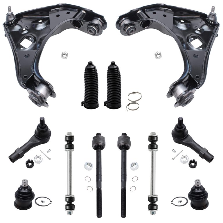 Detroit Axle - Front Lower Control Arms + Inner Outer Tie Rods w